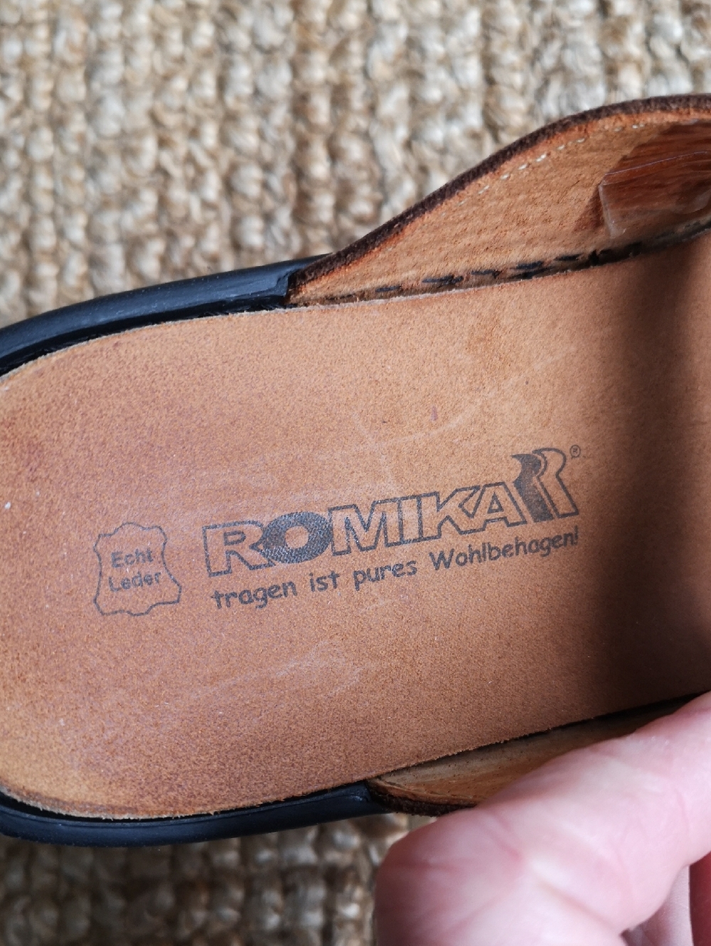 Romika leather slip-on sandals - Picture 4 of 12